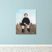 Henri Rousseau - Jongen op de Rocks Canvas Afdruk (Insitu (Houten vloer))