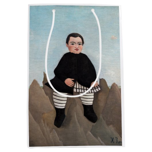 Henri Rousseau - Jongen op de Rocks Medium Cadeauzakje (Voorkant)