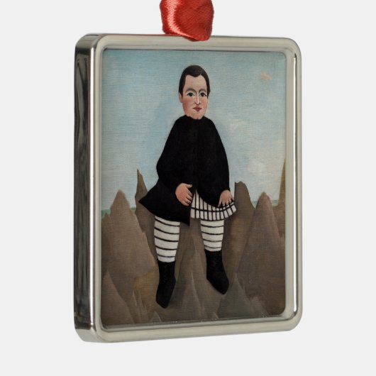 Henri Rousseau - Jongen op de Rocks Metalen Ornament (Rechts)