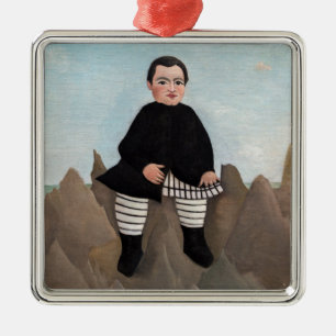 Henri Rousseau - Jongen op de Rocks Metalen Ornament