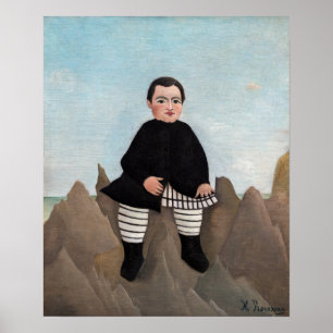 Henri Rousseau - Jongen op de Rocks Poster