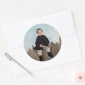 Henri Rousseau - Jongen op de Rocks Ronde Sticker (Envelop)