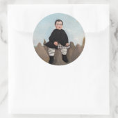 Henri Rousseau - Jongen op de Rocks Ronde Sticker (Tas)