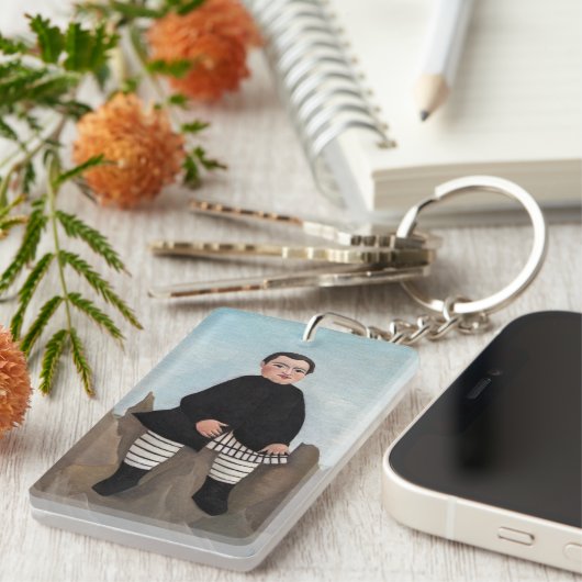 Henri Rousseau - Jongen op de Rocks Sleutelhanger (Voorkant Rechts)