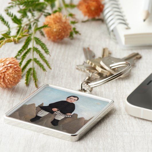 Henri Rousseau - Jongen op de Rocks Sleutelhanger (Zijkant)