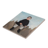 Henri Rousseau - Jongen op de Rocks Tegeltje (Zijkant)