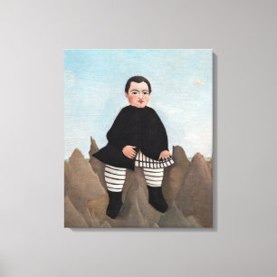 Henri Rousseau - Jongen op de rotsen Canvas Afdruk