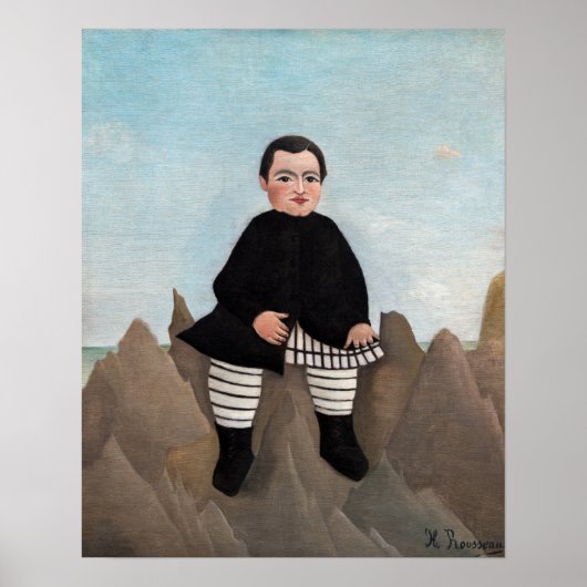 Henri Rousseau - Jongen op de rotsen Poster (Voorkant)