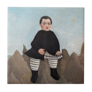 Henri Rousseau - Jongen op de rotsen Tegeltje