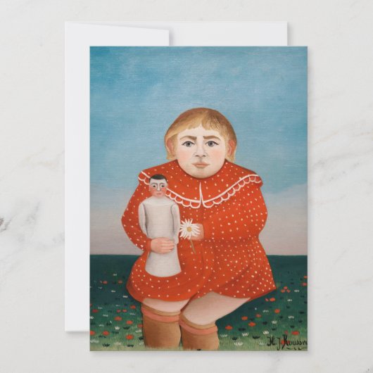Henri Rousseau - Kind met een Doll Bedankkaart (Voorkant)