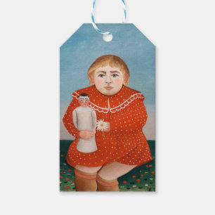 Henri Rousseau - Kind met een Doll Cadeaulabel