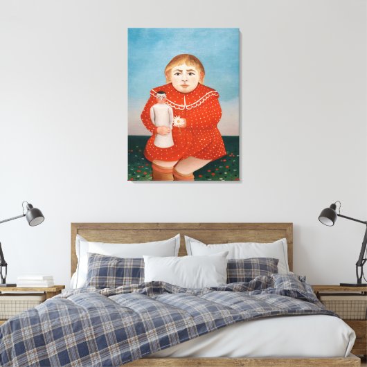 Henri Rousseau - Kind met een Doll Canvas Afdruk (Insitu (Slaapkamer))