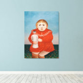 Henri Rousseau - Kind met een Doll Canvas Afdruk (Insitu (Houten vloer))