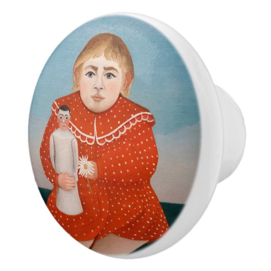 Henri Rousseau - Kind met een Doll Keramische Knop (Rechts)