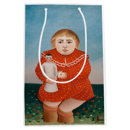 Henri Rousseau - Kind met een Doll Medium Cadeauzakje (Voorkant)