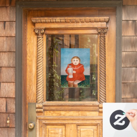 Henri Rousseau - Kind met een Doll Raamsticker (Huis Deur)