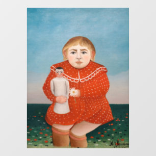 Henri Rousseau - Kind met een Doll Raamsticker