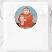 Henri Rousseau - Kind met een Doll Ronde Sticker (Tas)