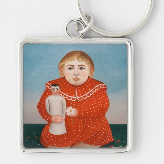 Henri Rousseau - Kind met een Doll Sleutelhanger (Voorkant)