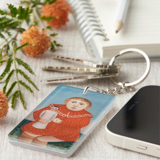 Henri Rousseau - Kind met een Doll Sleutelhanger (Voorkant Rechts)