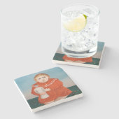 Henri Rousseau - Kind met een Doll Stenen Onderzetter (Zijkant)