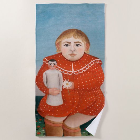 Henri Rousseau - Kind met een Doll Strandlaken (Voorkant)