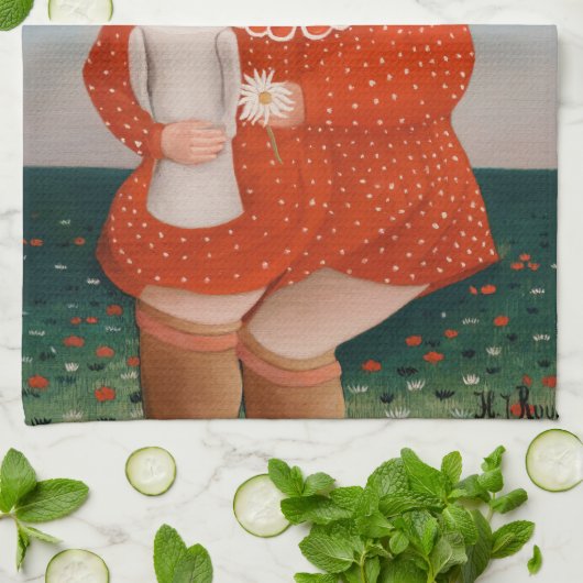 Henri Rousseau - Kind met een Doll Theedoek (Gevouwen)