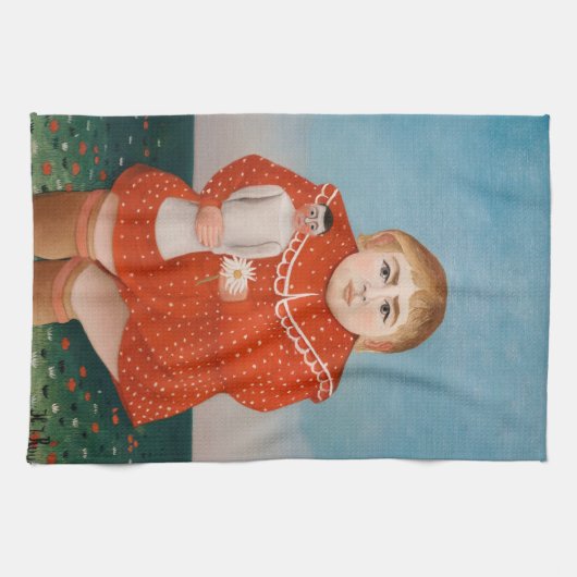 Henri Rousseau - Kind met een Doll Theedoek (Horizontaal)