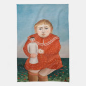 Henri Rousseau - Kind met een Doll Theedoek (Verticaal)