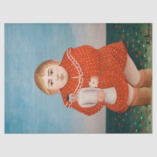 Henri Rousseau - Kind met een Doll Tissuepapier (Voorkant)