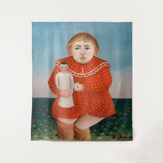 Henri Rousseau - Kind met een Doll Wandkleed (Voorkant)
