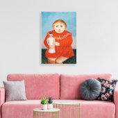 Henri Rousseau - Kind met een pop Canvas Afdruk (Insitu (Woonkamer))