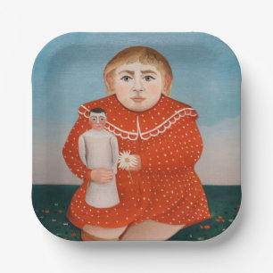 Henri Rousseau - Kind met een pop Papieren Bordje