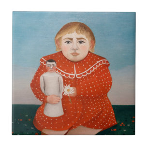 Henri Rousseau - Kind met een pop Tegeltje