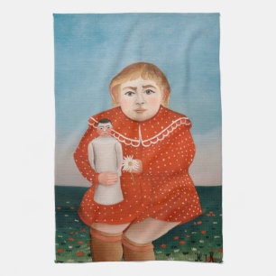 Henri Rousseau - Kind met een pop Theedoek