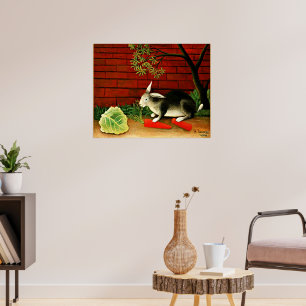 Henri Rousseau kunst: Konijn Poster