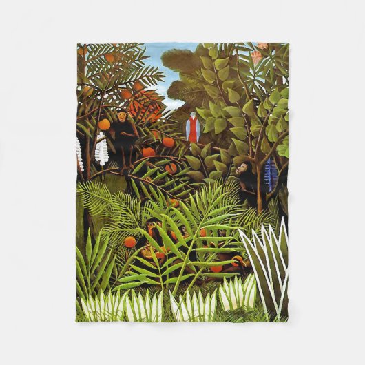 Henri Rousseau - Kunst voor het Oerwoud van het ex Fleece Deken (Voorkant)