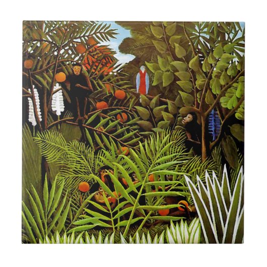 Henri Rousseau - Kunst voor het Oerwoud van het ex Tegeltje (Voorkant)