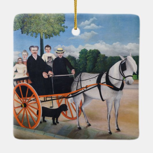 Henri Rousseau - La Carriole du pere Junier Keramisch Ornament (Achterkant)