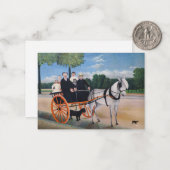 Henri Rousseau - La Carriole du pere Junier Notitiekaartje (Voorkant / Achterkant in situ)