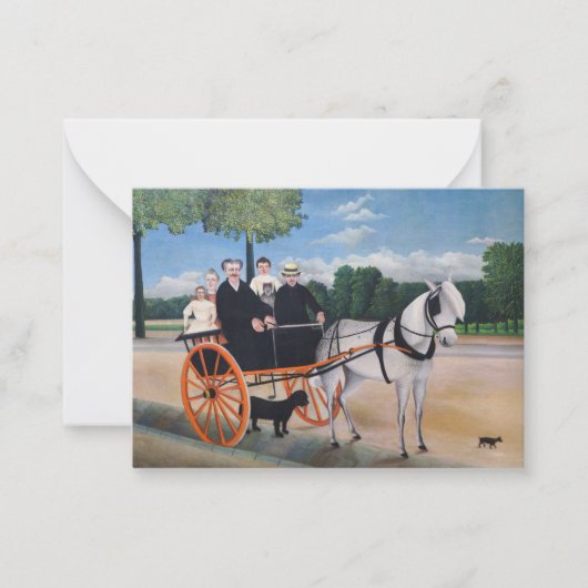 Henri Rousseau - La Carriole du pere Junier Notitiekaartje (Voorkant)