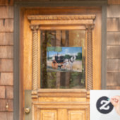 Henri Rousseau - La Carriole du pere Junier Raamsticker (Huis Deur)