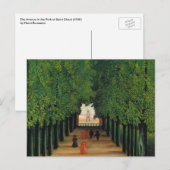 Henri Rousseau, Laan in het park bij Saint-Cloud Briefkaart (Voorkant / Achterkant)