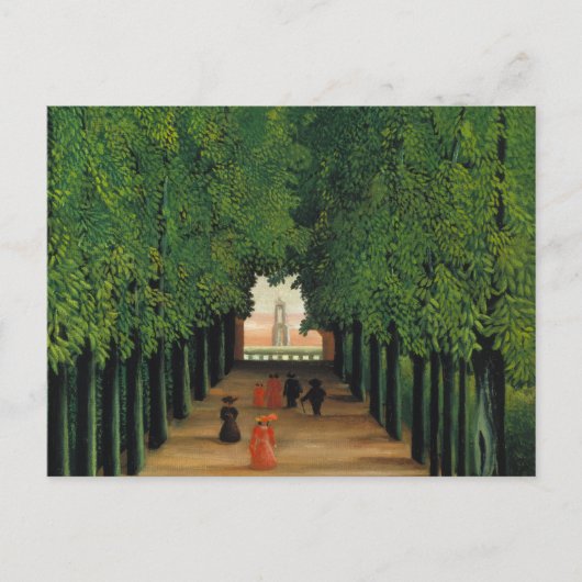 Henri Rousseau, Laan in het park bij Saint-Cloud Briefkaart (Voorkant)
