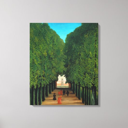 Henri Rousseau, Laan in het park Saint-Cloud Canvas Afdruk (Voorkant)