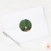 Henri Rousseau, Laan in het park Saint-Cloud Ronde Sticker (Envelop)