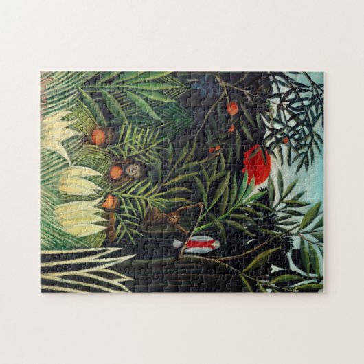 Henri Rousseau Landschap met apen Botanische Ga Legpuzzel (Horizontaal)