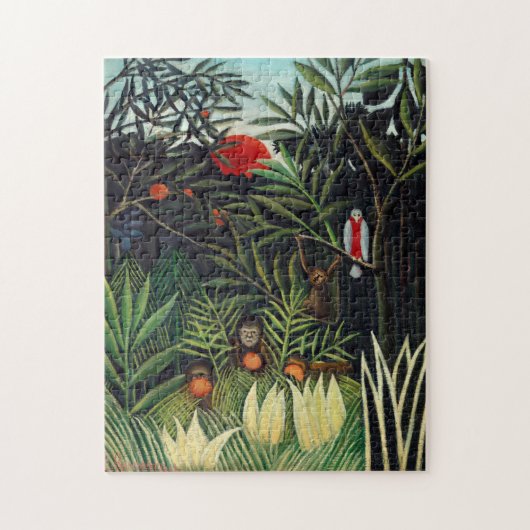 Henri Rousseau Landschap met apen Botanische Ga Legpuzzel (Verticaal)
