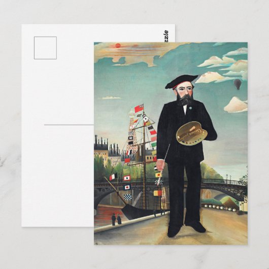 Henri Rousseau - Landschap Myself-Portret Briefkaart (Voorkant / Achterkant)