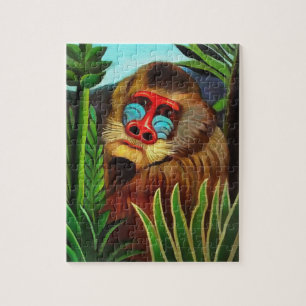 Henri Rousseau Mandrill in de  kunst van de Oerwou Legpuzzel